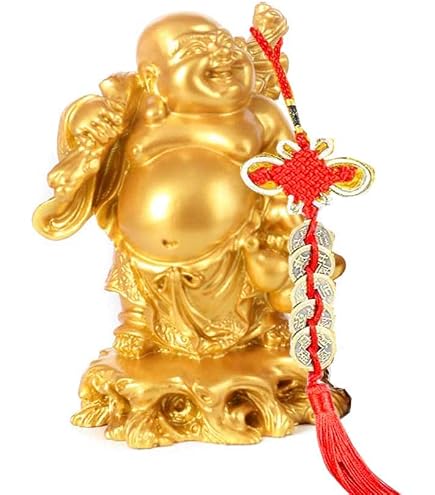 Amazon｜仏像 七福神 瓢箪持月見布袋 昇作 青銅 (ブロンズ) 製 (高岡